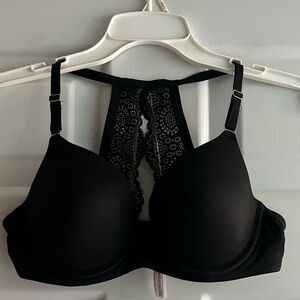 Soma Embraceable Full Coverage Lace Black Racerback Underwire Bra 36C